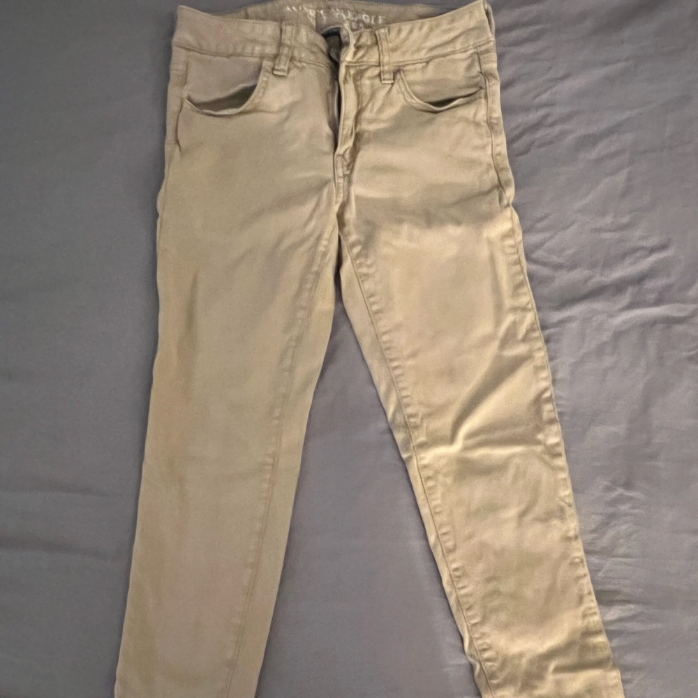 Tan American Eagle jeggings